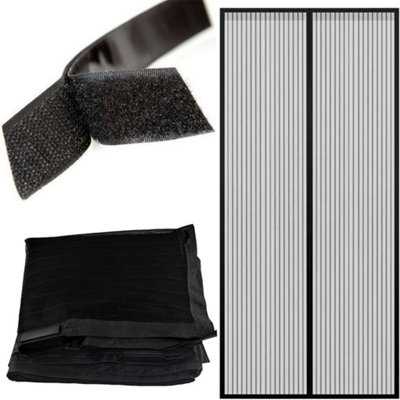 ATEK Magnetic Fly Mesh Screens for Door Curtain Heavy Duty Black Fly ...