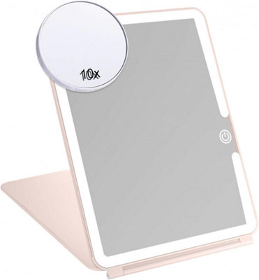 ATEK Rechargeable LED Makeup Mirror 10X Magnify 3 Light Modes Travel