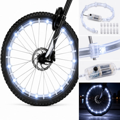 ATEK White LED Bicycle Wheel Spoke Light Waterproof Bike Safety Rim Light