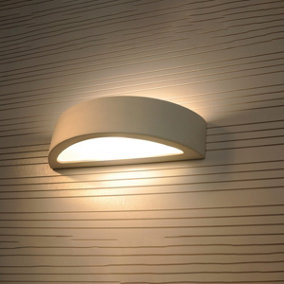 Atena Ceramic White 1 Light Classic Wall Light