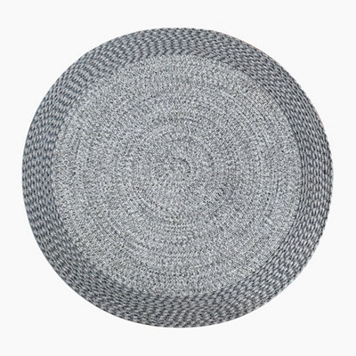 Athena 270cm Round Weatherproof Indoor and Outdoor Rug in Shale Grey