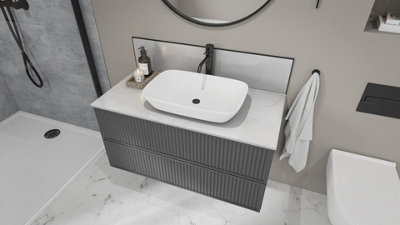 Athena Marble Square Edged Solid Core Worktop(L)1500x(W)425x(T)12mm