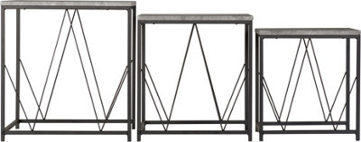 Athens Nest of Tables in Concrete Effect