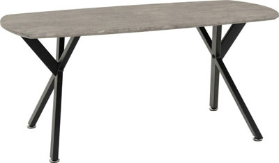 Athens Oval Coffee Table Concrete Effect This range comes flat-packed for easy home assembly