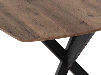Athens Rectangular Oak Effect Dining Table Set with 4 Avery Emerald Green Chairs