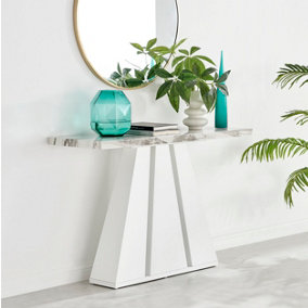 Athens White Marble Console Table