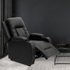 Atherton Leather Push Back Cinematic Inspired Recliner Chair