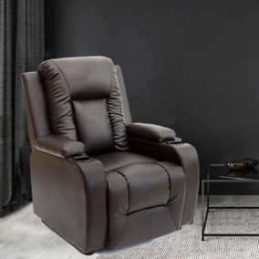 Atherton Leather Push Back Cinematic Inspired Recliner Chair