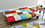 Atlanta Patchwork Sofa Bed Click-Clack 3 Seater Rainbow Multi-Coloured Sofa Retro Style