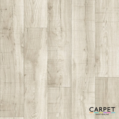 Atlas Beige Fair Oak Wood Vinyl Flooring 5m x 3m