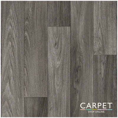 Atlas Nimes Grey Oak Wood Vinyl Flooring Sample 20cm x 28cm
