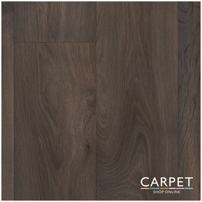 Atlas Toronto Dark Oak Wood Vinyl Flooring 1.5m x 4m
