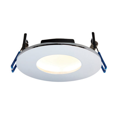 AtomicPlus Fire Rated Integrated LED 1 Light Bathroom Recessed Light Chrome Plate IP65