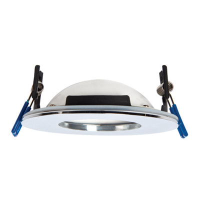 AtomicPlus Fire Rated Integrated LED 1 Light Bathroom Recessed Light Chrome Plate IP65
