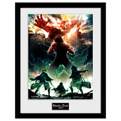 Attack On Titan Key Art  30 x 40cm Framed Collector Print