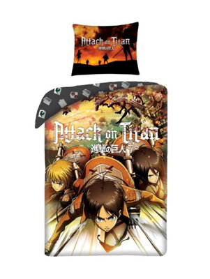 Attack on Titan Single 100% Cotton Duvet Cover Set - European Size