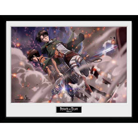 Attack On Titan Smoke Blast  30 x 40cm Framed Collector Print
