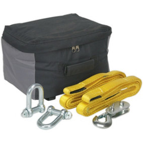 ATV & Quad Bike Self Recovery Kit - 2 x Shackles & Slings - Snatch Block - Bag