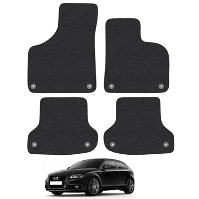 Audi A3 2003-2013 Car Floor Mats Carpet Tailored Fit Anti-Slip 4pcs Set Black