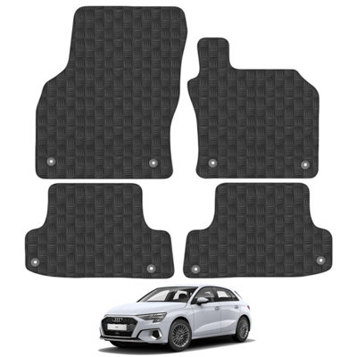 Audi A3 2020-Onwards Car Floor Mats Rubber Tailored Fit Set Heavy-Duty