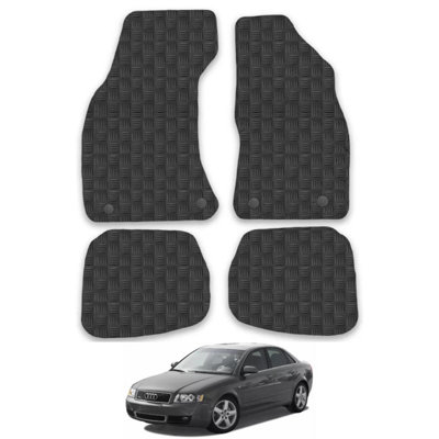 Audi A4 1995-2002 Saloon Car Floor Mats Rubber Tailored Fit Heavy-Duty 4pcs Set