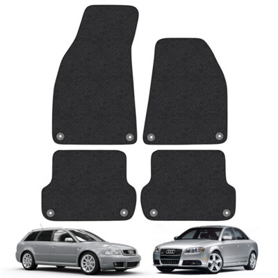 Audi A4 2002-2008 Car Floor Mats Carpet Tailored Fit Anti-Slip 4pcs Set Black