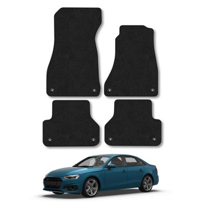 Audi A4 (2016+) Car Mats Black Carpet Tailored Fit Easy Clean with Clips