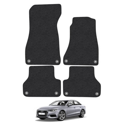 Audi A4 2016-Onwards Car Floor Mats Carpet Tailored Fit 4pcs Set Anti-Slip Black