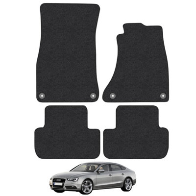 Audi A5 2009-2016 Sportback Car Mats Tailored Fit Carpet Floor Set 4Pcs Black