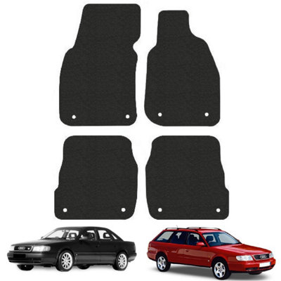 Audi A6 1994-1997 Car Floor Mats Carpet Tailored Fit Anti-Slip 4pcs Set Black