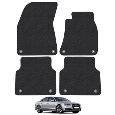 Audi A8 2010-2018 SWB Car Floor Mats Carpet Tailored Fit Anti-Slip Set Black