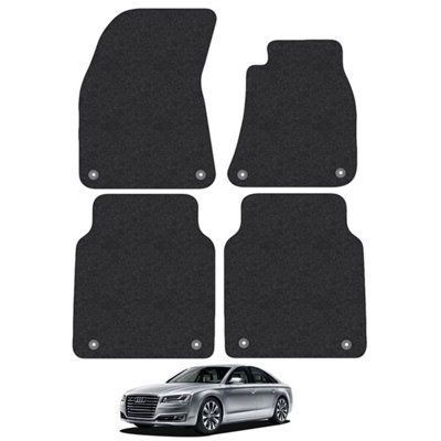 Audi A8 LWB 2010-2018 Car Floor Mats Carpet Tailored Fit Set Anti-Slip 4pcs