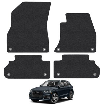 Audi Q5 2017-Onwards Car Floor Mats Carpet Tailored Fit 4pcs Set Anti-Slip Black