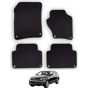 Audi Q7 2006-2016 Car Floor Mats Carpet Tailored Fit Anti-Slip 4pcs Set Black