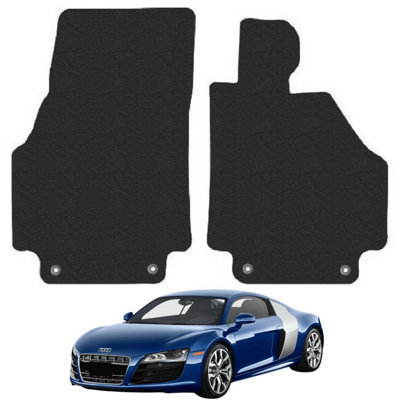 Audi R8 2007-2014 Car Floor Mats Carpet Tailored Fit Anti-Slip 2pcs Set Black