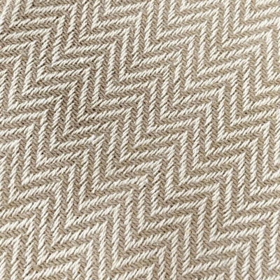 Audley Chevron Herringbone Throw Blanket - Beige, 125 x 150cm
