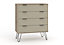 Augusta Driftwood 4 drawer chest of drawers