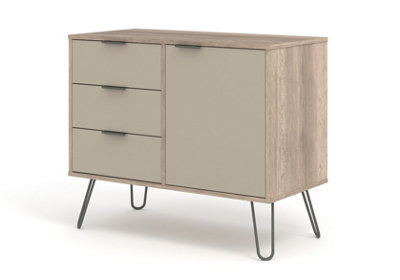 Augusta Driftwood Small Sideboard with 1 doors, 3 drawers