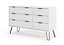 Augusta White 3+3 drawer wide chest of drawers