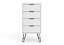 Augusta White 4 drawer narrow chest of drawers