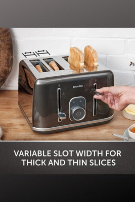 Aura 4-Slice Toaster Shimmer Grey