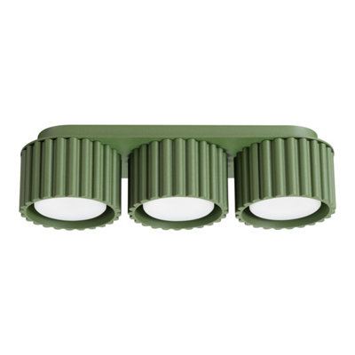 AURA aluminum olive green 3 Lights minimalist Ceiling lamps