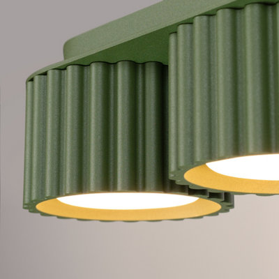 AURA aluminum olive green 3 Lights minimalist Ceiling lamps