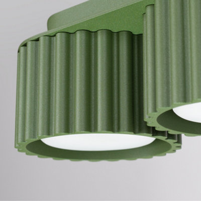AURA aluminum olive green 3 Lights minimalist Ceiling lamps