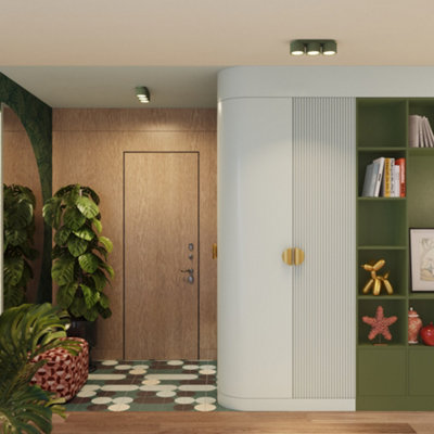 AURA aluminum olive green 3 Lights minimalist Ceiling lamps