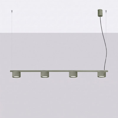 AURA aluminum olive green 4 Lights minimalist Chandeliers