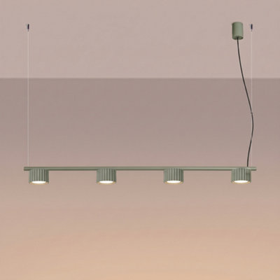 AURA aluminum olive green 4 Lights minimalist Chandeliers