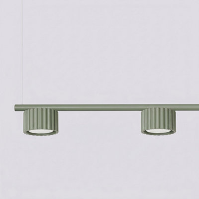 AURA aluminum olive green 4 Lights minimalist Chandeliers