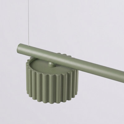 AURA aluminum olive green 4 Lights minimalist Chandeliers