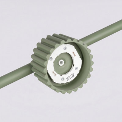 AURA aluminum olive green 4 Lights minimalist Chandeliers